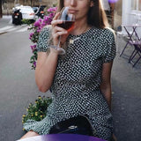 Floral Short Sleeve Mini Dress