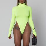 Rib High Rise Bodysuit