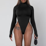 Rib High Rise Bodysuit