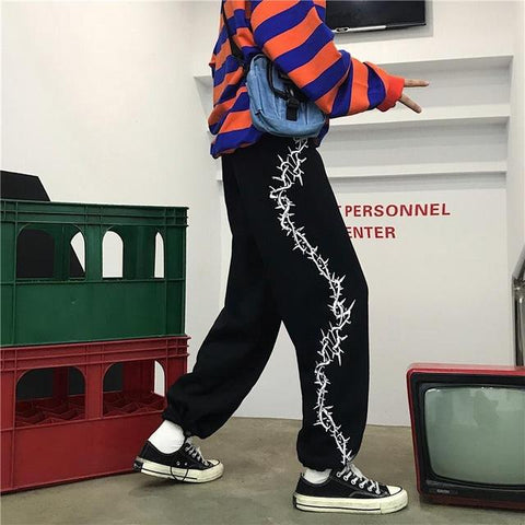 Rose Thorn Drawstring Trousers