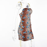 Leopard Bufferfly Mini Dress