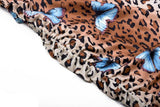 Leopard Bufferfly Mini Dress