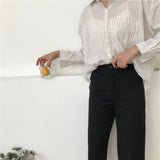 High Waist Straight Leg Trousers