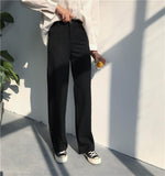 High Waist Straight Leg Trousers