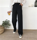 High Waist Straight Leg Trousers
