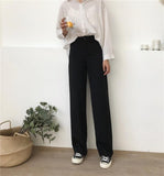 High Waist Straight Leg Trousers