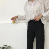 High Waist Straight Leg Trousers