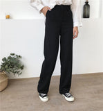 High Waist Straight Leg Trousers
