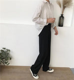 High Waist Straight Leg Trousers