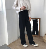 High Waist Straight Leg Trousers