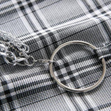 High Waisted Plaid Mini Skirt With Chain