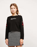 "Spoiler" Rose Long Sleeve Top