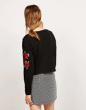 "Spoiler" Rose Long Sleeve Top
