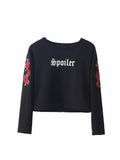 "Spoiler" Rose Long Sleeve Top