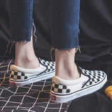 Checkered Slip On Sneakers