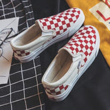 Checkered Slip On Sneakers