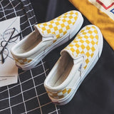 Checkered Slip On Sneakers