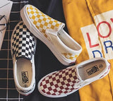 Checkered Slip On Sneakers