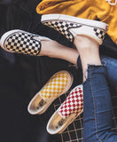Checkered Slip On Sneakers