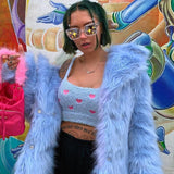 Embroidered Heart Knit Top