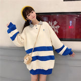 Oversized Striped Pullover
