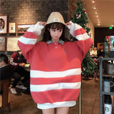 Oversized Striped Pullover