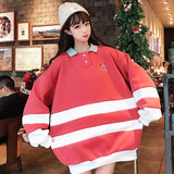 Oversized Striped Pullover