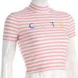 "Cute" Knit Striped Top