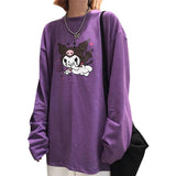 "Kuromi" Oversized Long Sleeve Shirt