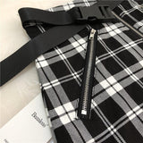 Plaid Mini Zip Up Skirt