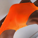 Ribbed Neon Bodysuit