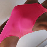 Ribbed Neon Bodysuit