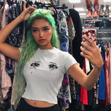 Anime Eyes Ribbed Top