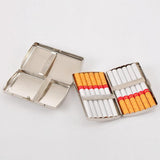 White Copper Engraved Cigarette Case - Holds 12