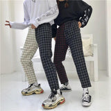 Two Tone Grid Plaid Trousers