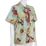 Angel Button Up Shirt