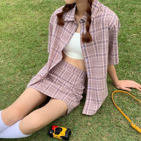 Clueless Plaid Two Piece