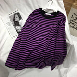 Classic Oversized Cotton Striped Long Sleeve Shirt