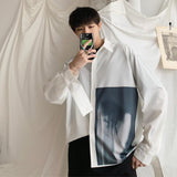 Printed Raf Long Sleeve Button Up