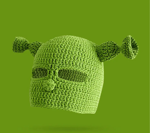 Knit Shrek Balaclava