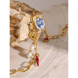 Spicy Pepper Pear Ceramic Charm Chain