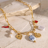 Spicy Pepper Pear Ceramic Charm Chain