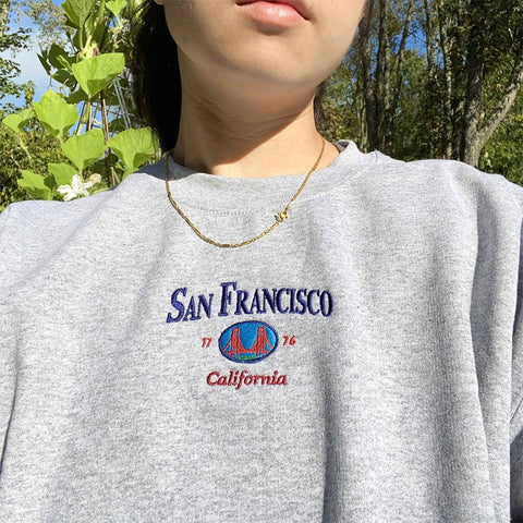 San Francisco California Embroidered Sweatshirt