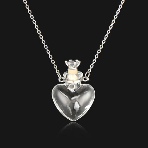 Resealable Heart Bottle Necklace