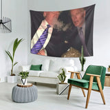 Trump Biden Smoking Tapestry
