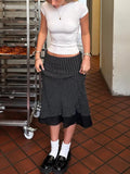 Polka Dot 2 Layer Maxi Skirt
