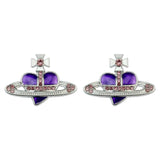 Saturn Heart Diamond Earrings