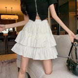 Double Pleated Ruffled Skirt