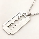 Steel Razor Blade Necklace