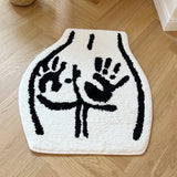 Hand Print Butt Handmade Rug